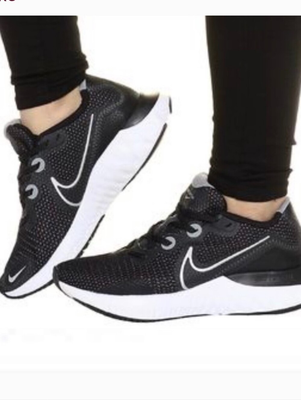 Nike Women's Renew Run Running Shoes - Black & White